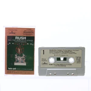 Rush All The Worlds A Stage Live Recording 1976 Cassette Tape Paper Label - Picture 1 of 2
