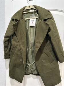 Witchery Womens Olive Green Coat Jacket Size L NWT - Picture 1 of 5