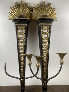 Antica Applique Palladio Intagliato Neoclassico Legno Italiano 26" Starburst 1920 - Foto 1 di 10