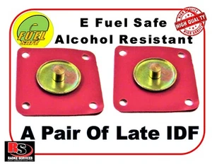 PAIR VW LATE WEBER 40-44-48 IDF  ALCOHOL RESISTANT DIAPHRAGMS EFUEL SAFE Radke - Picture 1 of 6