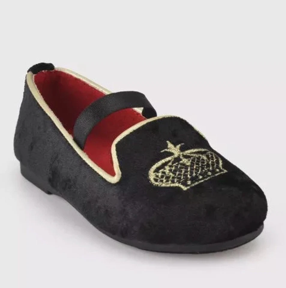 New Genuine Kids By Oshkosh Toddler Girls Joli Ballet Flats Crown Black Size 7 - Image 1 of 3