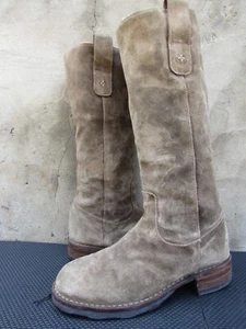 Botas de gamuza Fiorentini+Baker para mujer con hebilla de eternidad forradas de piel alta EU 37 | US 7 - Imagen 1 de 8