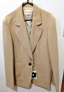 Momoshero Jacket Blazer inner lining Camel colour Smart t Look Size XS NWT - Picture 1 of 13