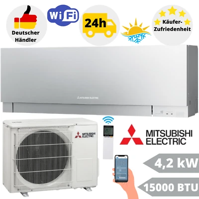 Mitsubishi Klimaanlage Premium Design Silber MSZ-EF42VGKS 4,2kW 15000BTU Klima - Bild 1 von 4