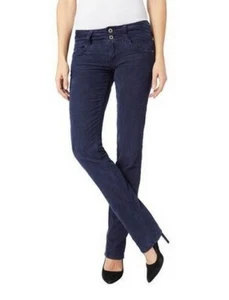 Pantalones de mujer Pepe Gen elásticos con cordón azul marino de ajuste recto L32 - Imagen 1 de 1