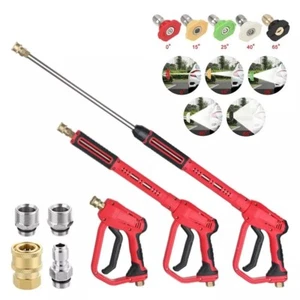High Pressure 4000PSI Car Power Washer Gun Spray Wand Lance Nozzle and Hose Kit - Picture 1 of 17