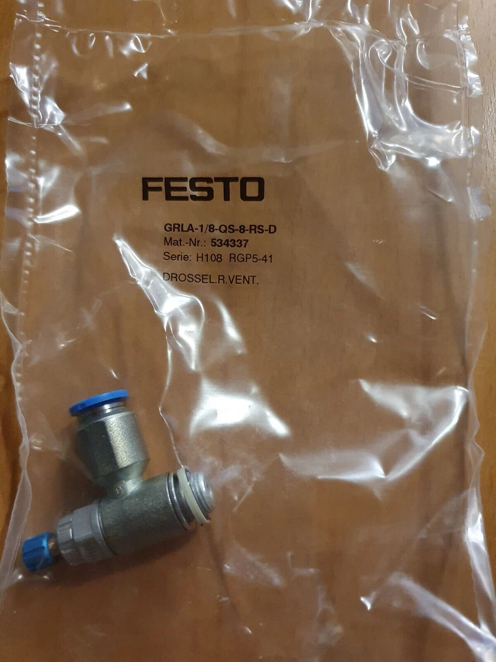 FESTO Drossel-Rückschlagventil GRLA-1/8-QS-8-RS-D / 534337 *neu* in OVP