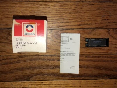 NOS GM Delco 1990 Lumina Ciera 别克 Century 2.5L EPROM ECU 排放芯片 — 第 1/4 张图片