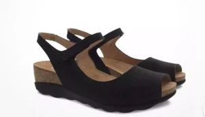 Dansko Marcy Sandal Black Milled Nubuck - 1511470200, Leather - Size 39 - Picture 1 of 10