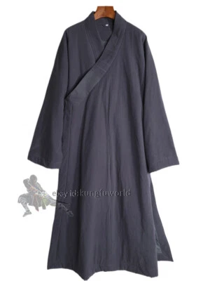 Invierno Algodón Budista Monje Bata Shaolin Kung Fu Uniforme Meditación Traje Cálido Foto 1 de 4