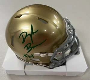 Drayk Bowen Notre Dame Signed Mini Helmet - Bild 1 von 1