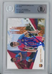 2020-21 Pedri Signed Topps FC Barcelona #30 RC Rookie Auto BAS Beckett Witness - Picture 1 of 1