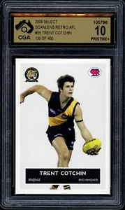 ✺CGA 10+✺ 2009 SCANLENS AFL Rookie Graded TRENT COTCHIN Gold Label /400 - Picture 1 of 3