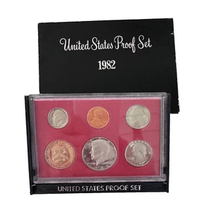 1982-S U.S. Mint Proof Set 6 Coin Set Original Government Packaging - Picture 1 of 4