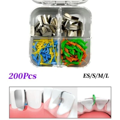Sistema de matriz dental anterior cuñas dentales bandas de matriz kit compuesto de matriz Foto 1 de 4