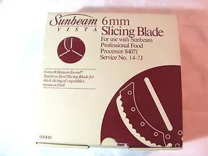 Sunbeam Vista Profi Küchenmaschine 6 mm Schneidemesser #94900 - Bild 1 von 4