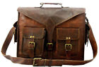 Men&#39;s Leather Vintage Shoulder Brown Handmade Messenger Laptop Sachel Bag
