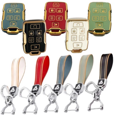 Funda para llavero remoto TPU para Chevrolet Suburban Tahoe GMC Yukon 2014-2019 Foto 1 de 2