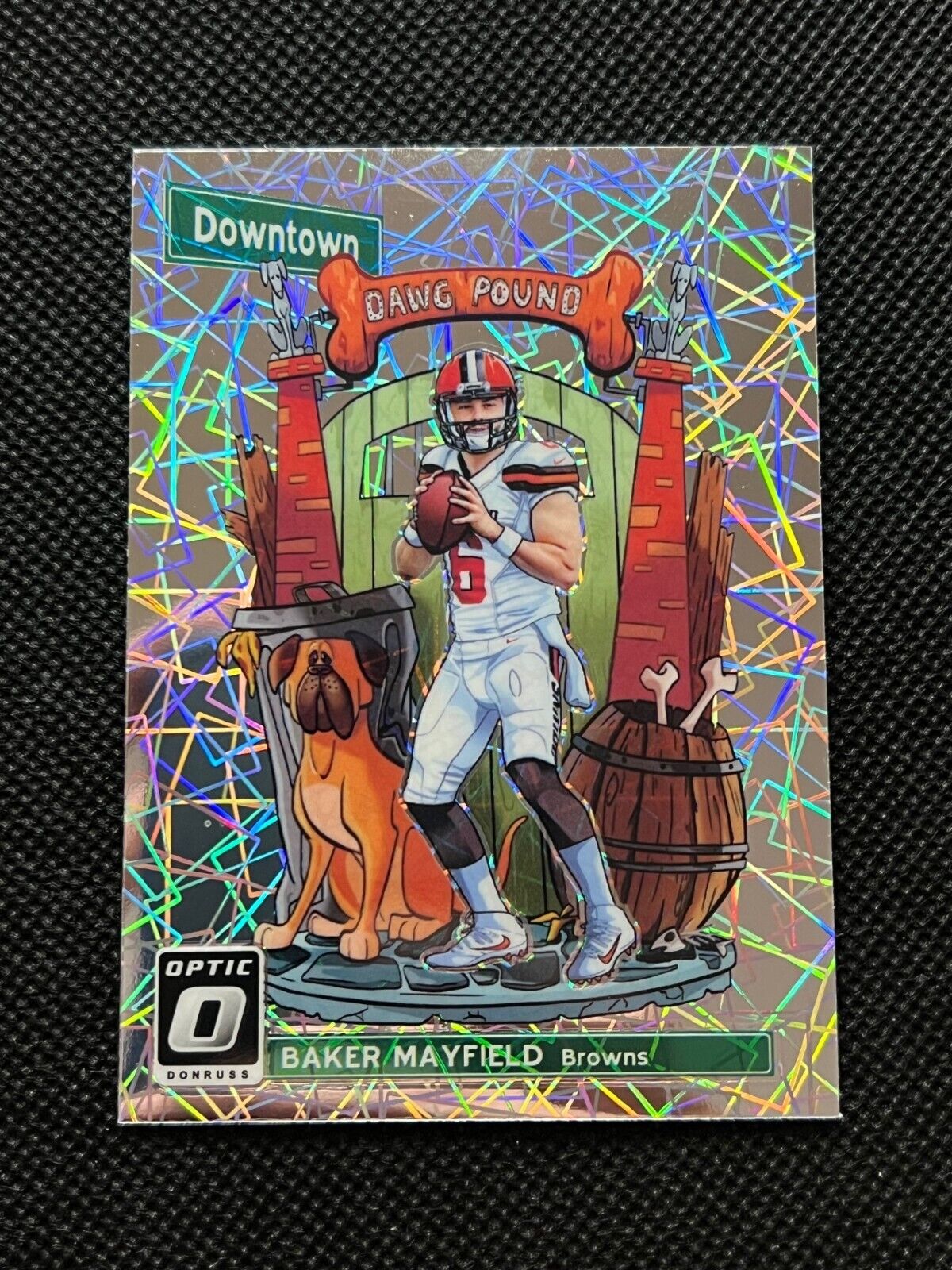 2018 Donruss Optic Downtown Baker Mayfield Rc Rookie Case Hit