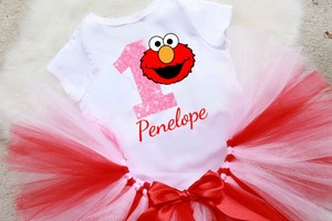 elmo 1st birthday outfit
