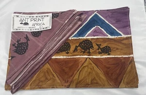 Juego de seis manteles y servilletas con estampado de hormigas África pintados a mano 100 % algodón - Imagen 1 de 6