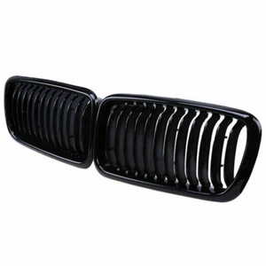 Gloss Black Front Grill Grille For 1999~2001 BMW E38 7 Series 740i 740iL 750iL - Foto 1 di 6