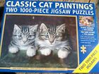 PEONY PRESS 2 X 1000 PIECE PUZZLES - Classis Cat Paintings - Lovely