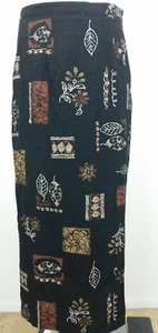 Liz Baker Womens Skirt Size Small Black Floral Leaves Casual Maxi Summer Spring - Picture 1 of 5
