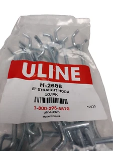 ULINE H-2688 5" STRAIGHT HOOK **PACK OF 10** - Picture 1 of 2