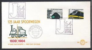 FDC E-65 MET STEMPEL 'JEUGDLAND 64" en 1e DAG ROTTERDAM 28.VII.64 ONBESCHREVEN - Picture 1 of 2