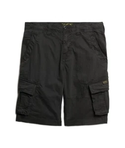 Superdry Shorts Herren Cargoshorts Sommer Zip Fly Baumwolle Regular Fit Washed Schwarz - Bild 1 von 8