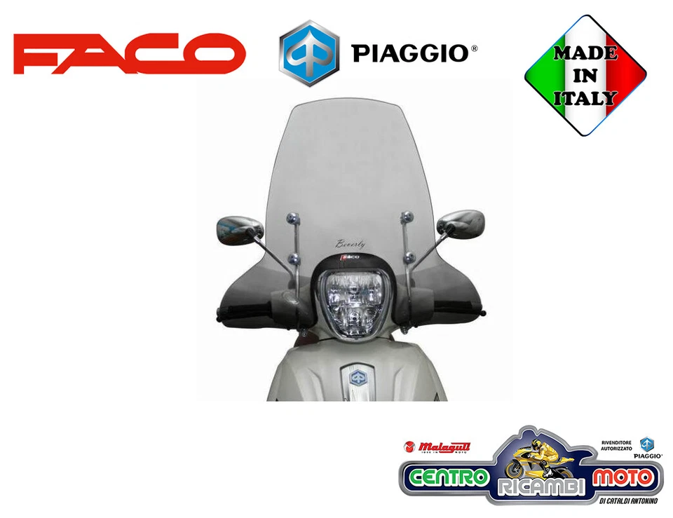 Parabrezza Paravento Alto Completo Di Attacchi Faco Piaggio Beverly 300 2012 - Immagine 1 di 1
