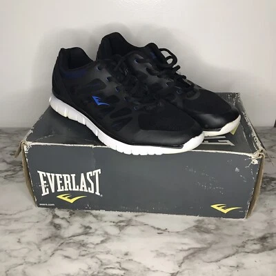 Size 8.5 Everlast Men's Black/Blue Athletic Sneaker Trainers Memory Foam Shoes - Image 1 of 4