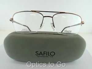 Safilo Elasta E 7251 (TUI) LIGHT BROWN 57-17-150 STAINLESS STEEL Eyeglass Frames - Picture 1 of 9