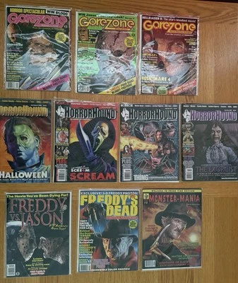Horror Hound 12,14,28,31/ GoreZone #1, 2, 4 And Bonus Rare  Magazine Lot of 10 - Image 1 of 4