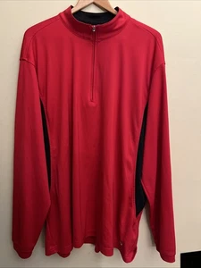 Bolle Golf Men Shirt XXL Red Black Long Sleeves 1/4 Zip Thermal - Picture 1 of 9
