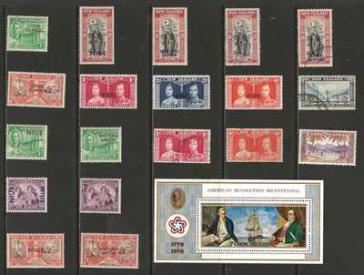 Mezcla Islas Cook T-12 / Una pequeña colección antigua y moderna UMM LHM y usada Foto 1 de 3