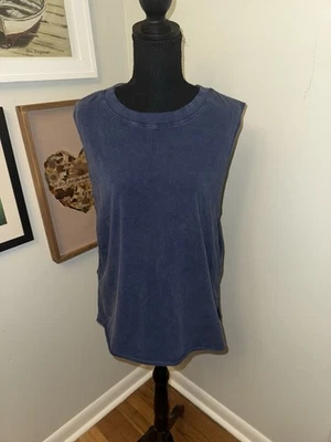 Top Free People Movement mangas Hot Shot cuello redondo mujer azul medio nuevo con etiquetas Foto 1 de 4