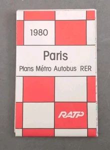 Vintage 1980 PARIS Plans Metro RER Autobus Pocket Map - Paris France - Picture 1 of 4