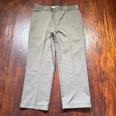 Pantalones Dickies Vintage 38x30 Verde Recto Chino Sarga HECHOS EN EE. UU. Patinador Suelto Foto 1 de 4