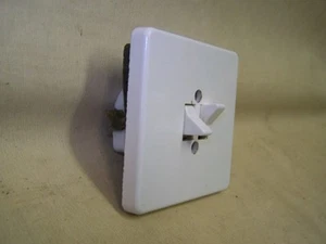Old Switch White Flush Mount Series Switch UP Loft Design Art Deco - Picture 1 of 1