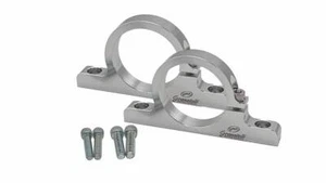 Aluminum Fuel Filter Mounting Brackets Clear Anodize Granatelli 383550C - Picture 1 of 5