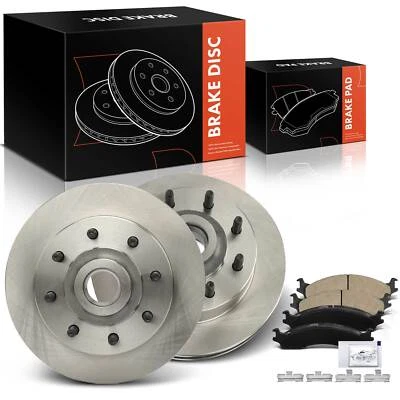 6x Front Disc Brake Rotor & Ceramic Brake Pad for Dodge B2500 B3500 Ram 3500 Van - Image 1 of 4