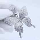 3.20ct Real Moissanite  Round Cut Men's Butterfly Pendant 14k White Gold Plated