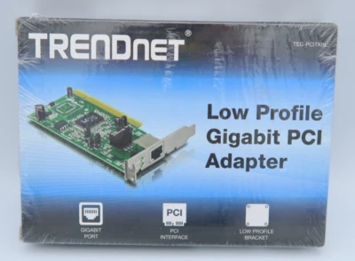 TRENDNET Low Profile GIGABIT PCI Adapter TEG-PCITXRL Auto sense 10/100/1000 Mpbs - Image 1 of 4