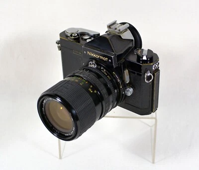 Nikon NIKKORMAT 35mm SLR Black Camera w/Sigma MC 35-70mm f/2.8-4 Zoom Lens - Image 1 of 4