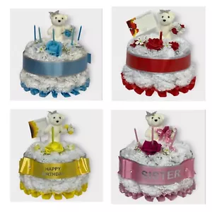 Silk Artificial Funeral Flowers Wreath Birthday cake teddy Grave Tribute Baby - Picture 1 of 12