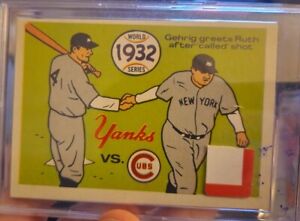1968 Fleer 4 Baseball World Series Card Set Babe Ruth, Lou Gehrig