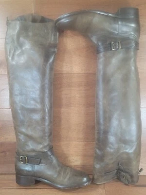 Bota Belstaff Mujer Cuero Marrón Sobre la Rodilla TALLA 39 US 8.5 *Hermosa* Foto 1 de 4