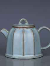 5.5" Collection China Song Ruyao Porcelain Blue Glaze Teapot